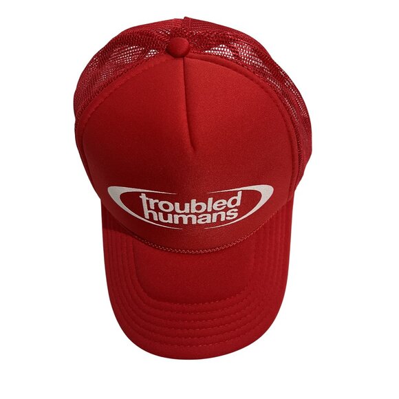 Troubled Humans Logo Hat in Red - Picture 1 of 3